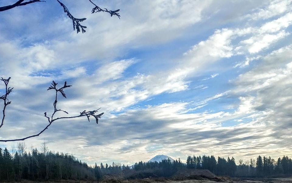 Christmas sky at Lake Sawyer